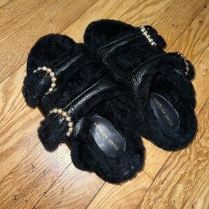 Stuart Weitzman Furry Sandals